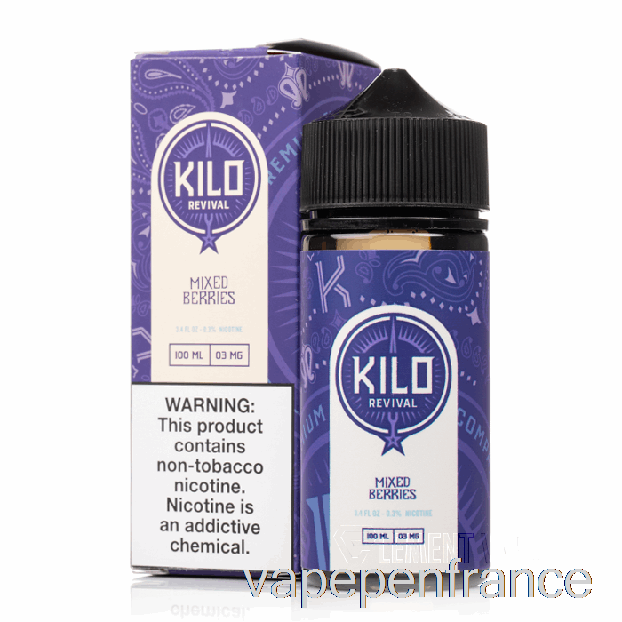 Baies Mélangées - Kilo Revival - Stylo Vape 100ml 6mg